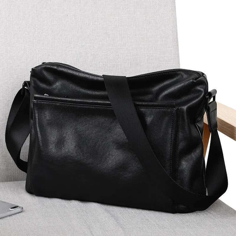 BJIAX Leather Backpack Crossbody Large Capacity Shoulder Commuter Diagonal Casual Messenger Cowhide Bag