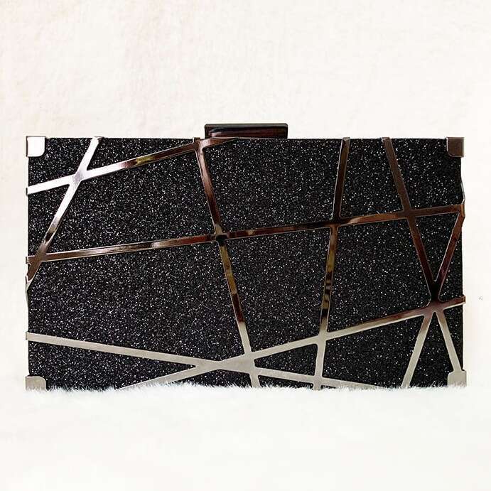 Dinner Bag Geometric Metal Line Decoration Dinner Dress Versatile Handheld Single Shoulder Crossbody Women S Bag KQ