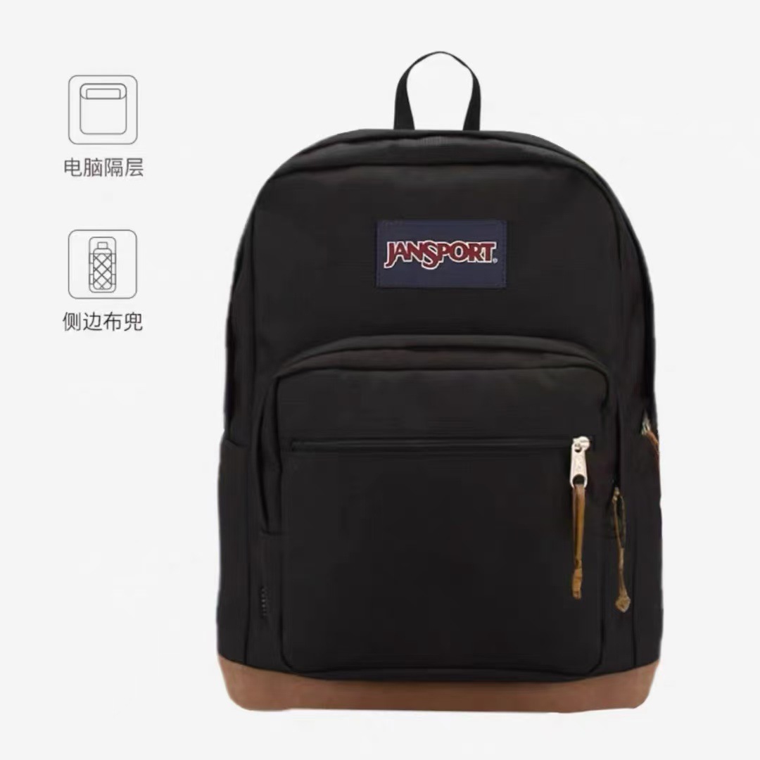 JanSport Right Pack Backpack - Durable daytime bag with Padded 15 laptop case Spacious Main Comparison Integrated Water Bottle P Z250224