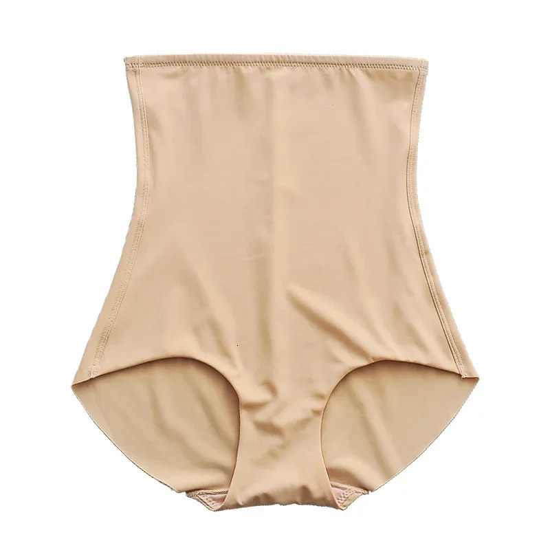 Waist tight corset back abdominal underwear ice silk seamless thin section weight loss hip lifting binding and shaping pants 250430