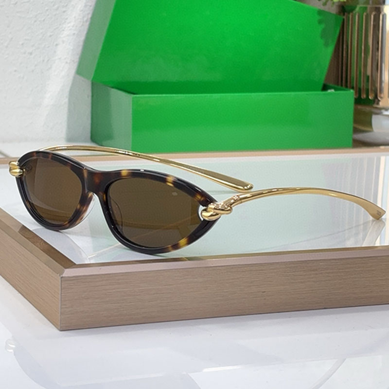 BV1390S Luxury Womens Mens Knot Cat Eye Sunglasses Fashion Havana Brown Hollow Out Lenses Eyewear Outdoor Driving Travel UV Protection Glasses