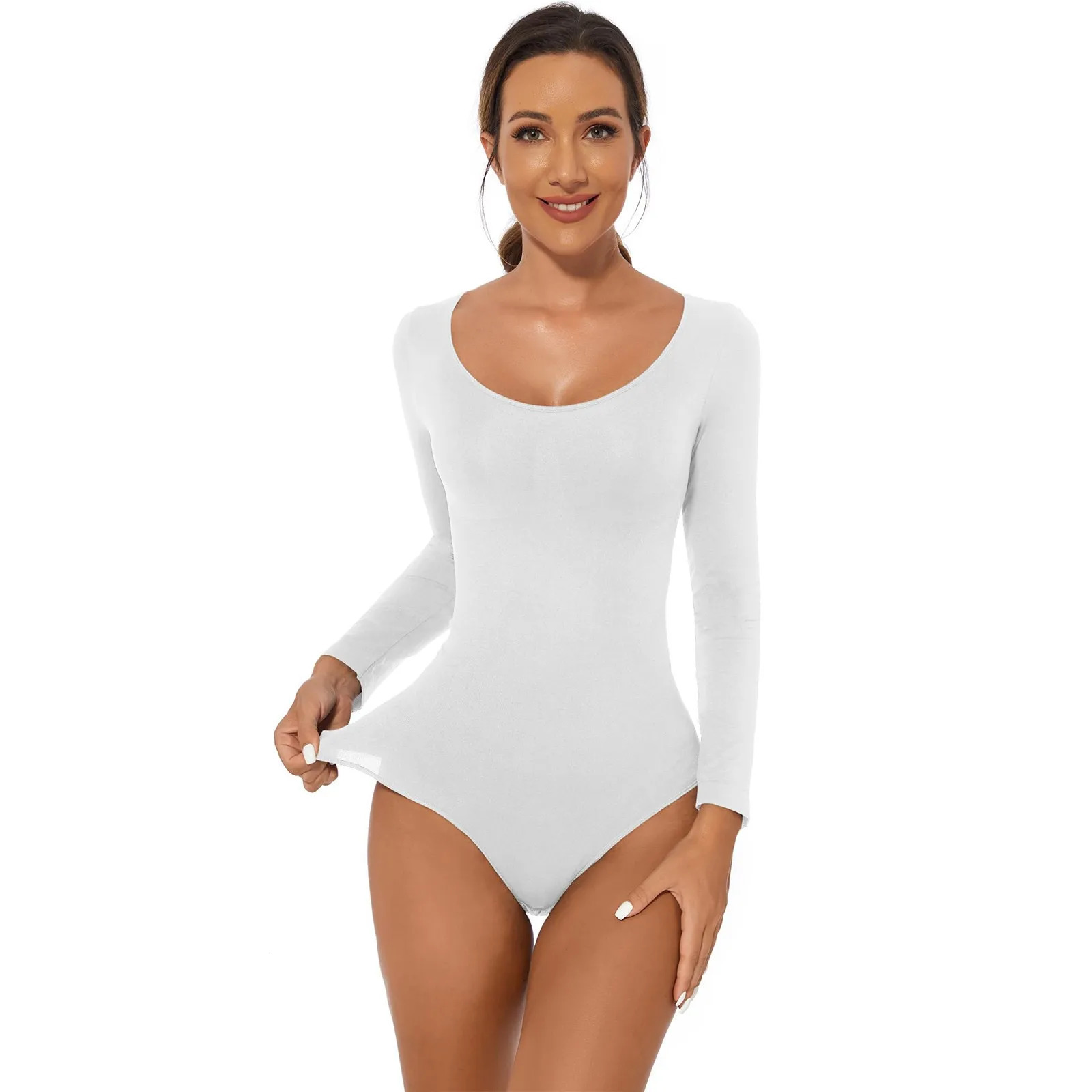 Sexy womens shapewear control thong tight fitting long sleeved strong breathable material underwear flat belly shape 250430