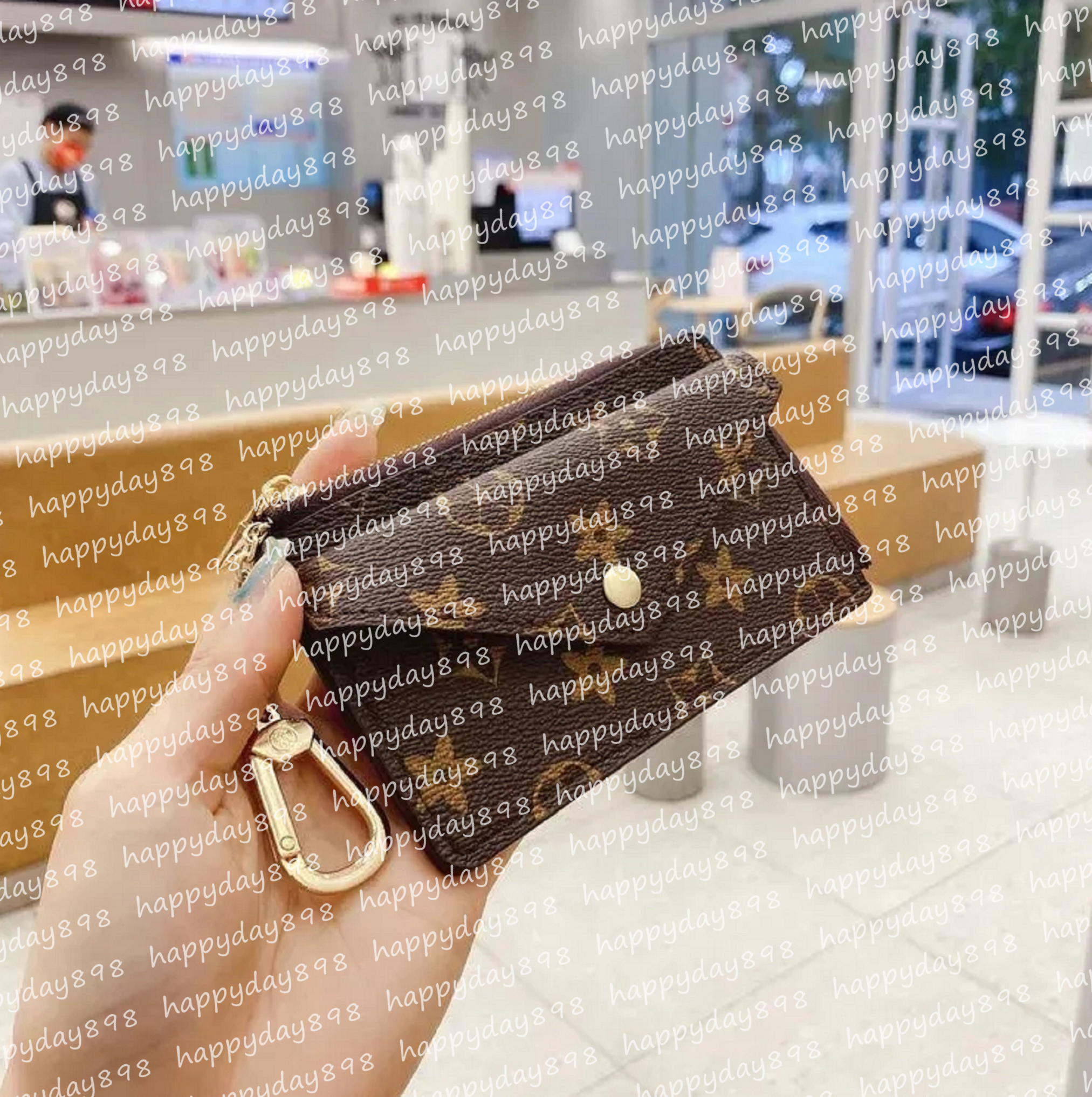 Designer Wallet Womens Mini Zippy Organizer Bag Credit Card Holder Coin Purse Key Pouch Purses Keychain Bags Clutch with Box