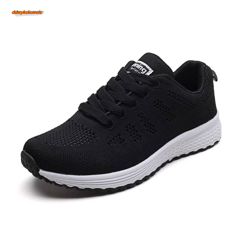 Women Casual Shoes Fashion Breathable Walking Mesh Flat Shoes Sneakers Women 2021 Gym Vulcanized Shoes White Female Footwear ddmykukumalu