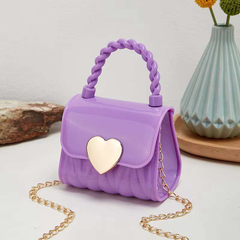 2025 Mini Single Chain Handbag Shoulder PVC Candy Jelly Children's Girl Crossbody Bag