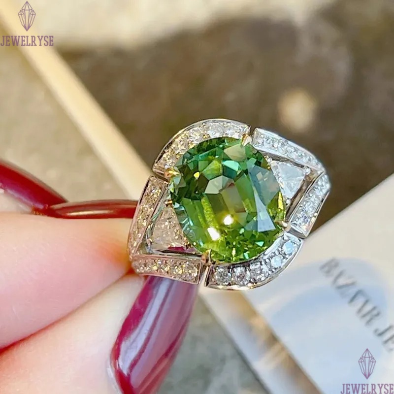 2023 Ins Top Sell Wedding Rings Luxury Jewelry 925 Sterling Silver Oval Cut Emerlad CZ Diamond Zircon Party Women Engagement Eternity Open Adjustable 