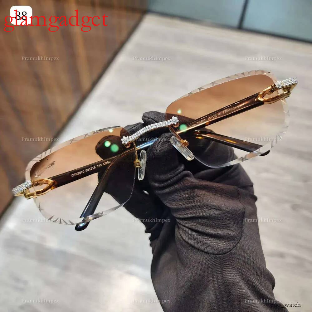 Latest Design 2024 Iced Out Moissanite Dia Box Mirror Branded Sunglasses for Men Trendy Hip Hop Style Glasses Mossan glasses