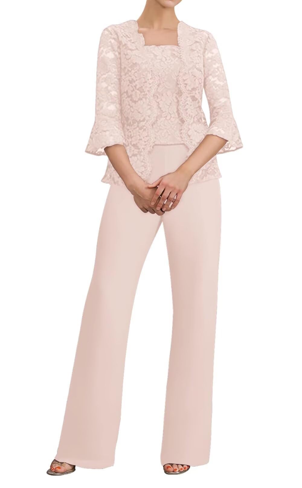 Pantsuits Women's Wedding Jumpsuit 3 Pieces Mother of The Bride Dresses Pant Suits with Jacket for Wedding