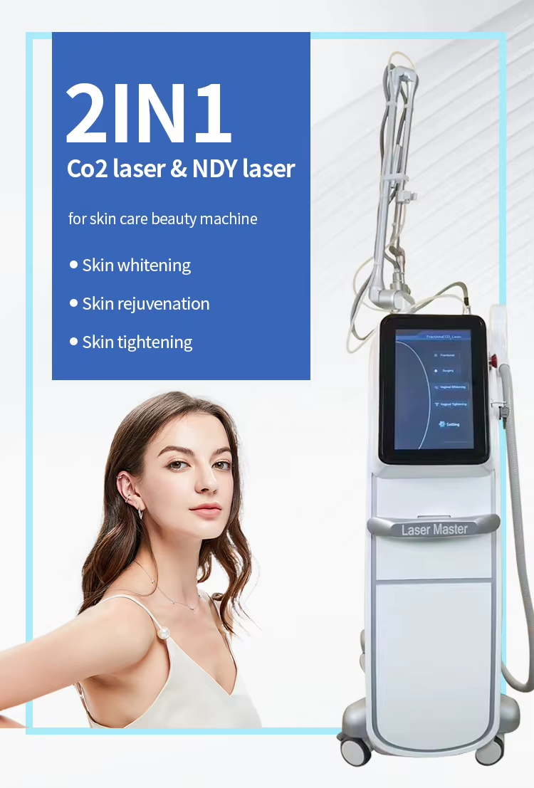 2 In 1 Co2 Fractional Skin Resurfacing Nd Yag Laser Pico-laser Picosecond Laser Tattoo Removal Acne Scar Stretch Marks Removal Smooth Scars Freckle Re