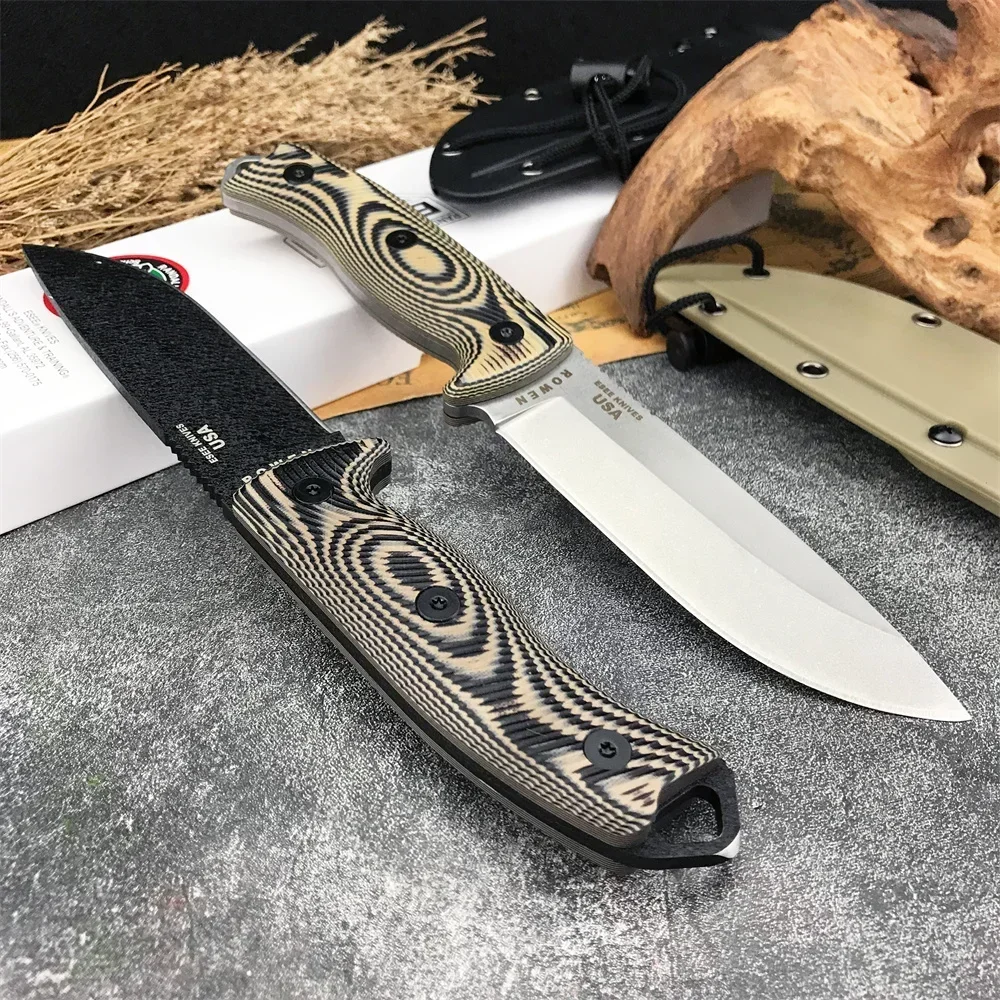 ESEE-5 Multitools Bushcraft Hunting Fixed Blade Knife D2 Steel G10 Handle Outdoor Camping Cutting Tools EDC Tactical Survival Combat Knives 3300 15600