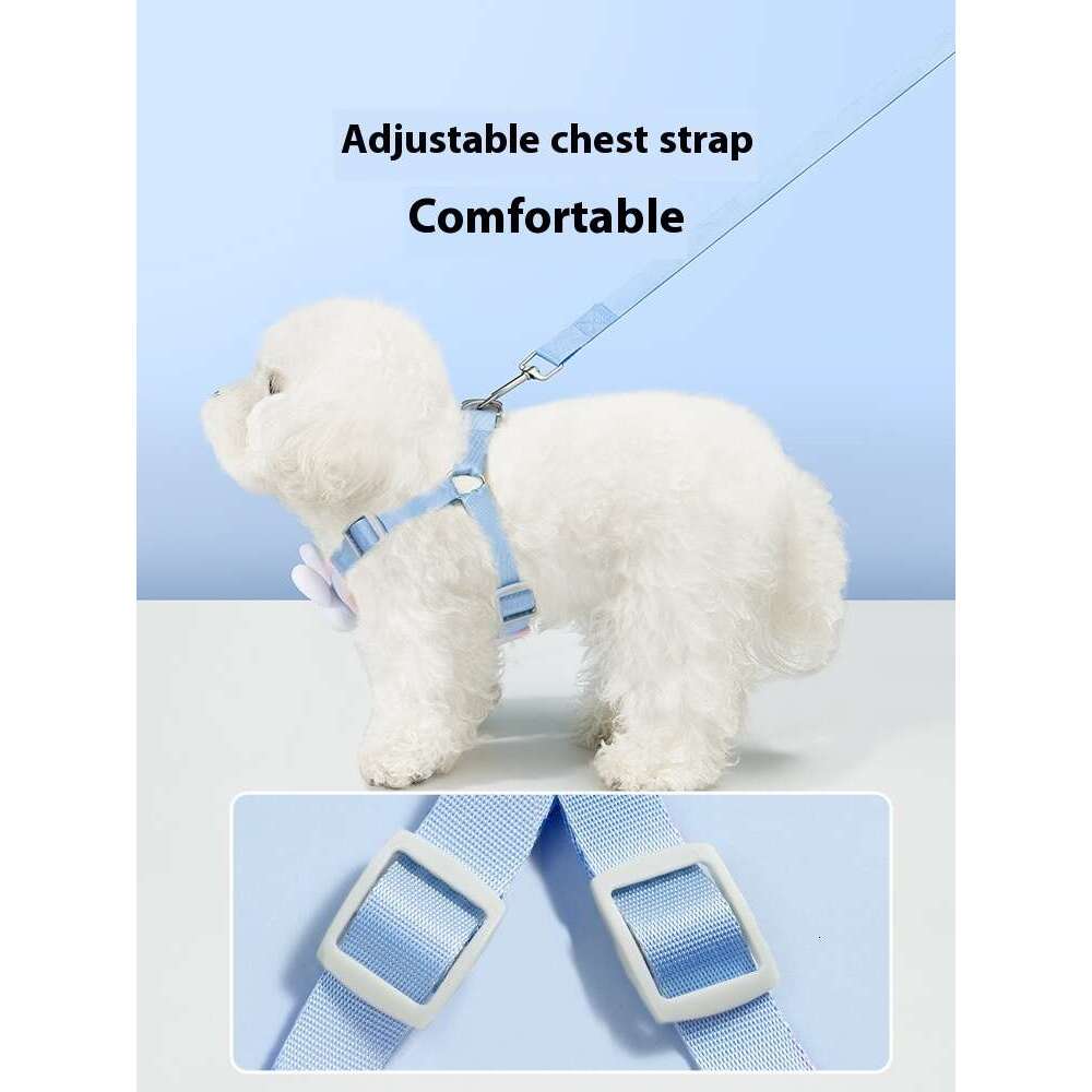 breathable mesh pet rabbit harness comfortable cat walking vest suitable for small dogs bichon teddy pomeranian safe antiescape four season pet chest 
