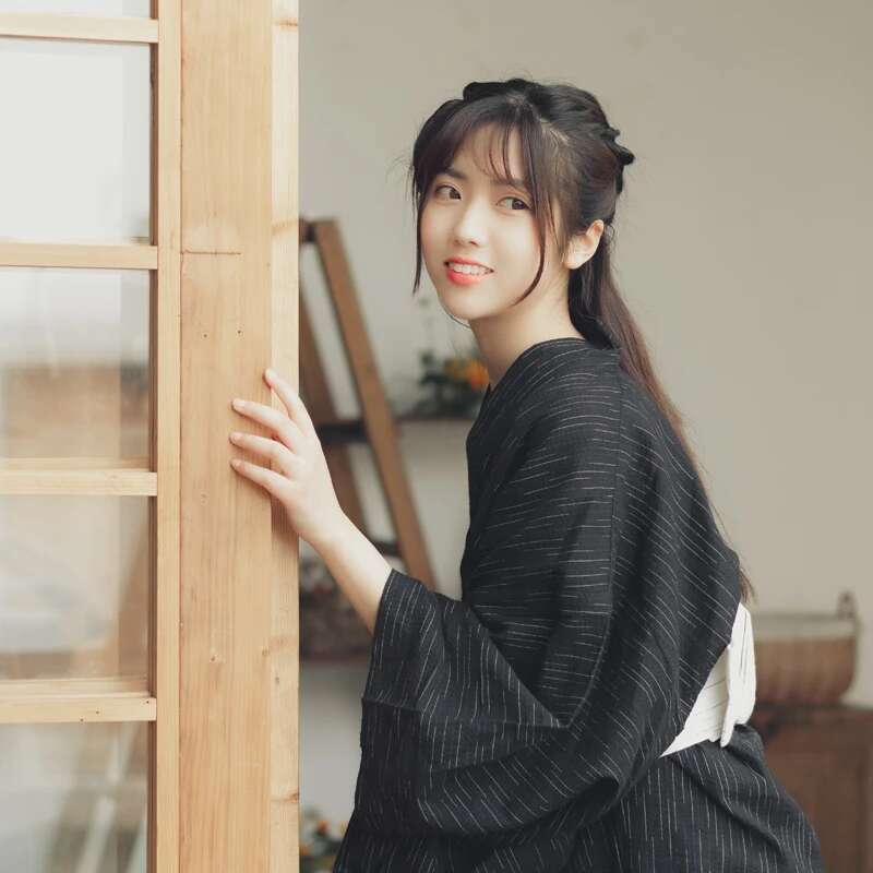 Japanese Fashion Kimono Women Traditional Yukata Bathrobe Belt Geisha Samurai Cultural Streetwear Perform Photoshoot Carnival