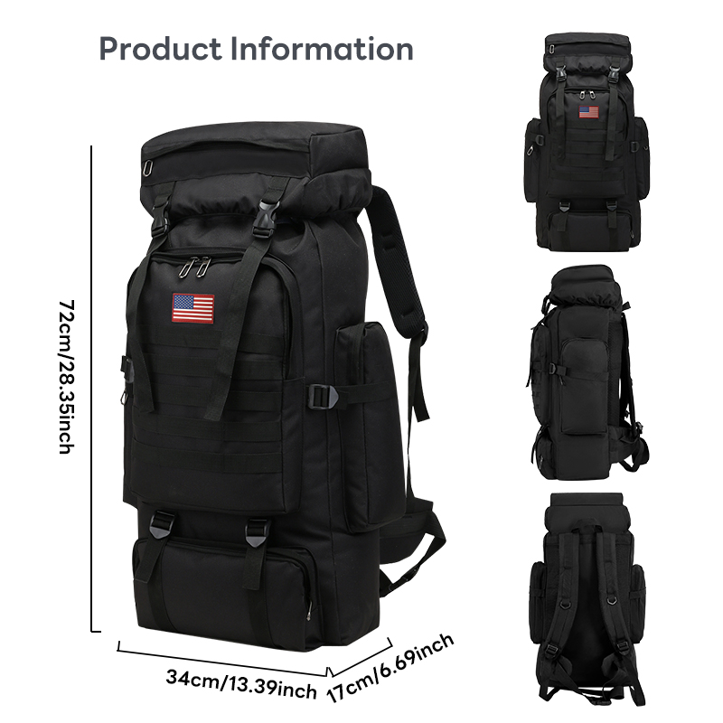hiking backpack for men 80l camping backpack military rucksack molle 3 days assault pack for climbing 3077