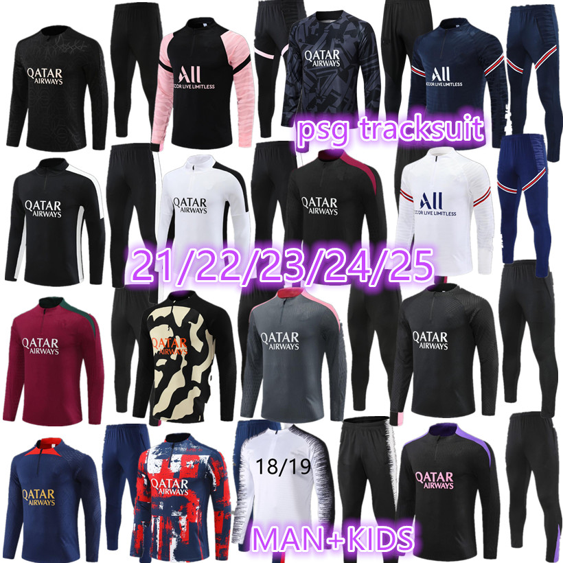 18 19 21 22 23 24 25 chandal pPSG adult tracksuit kids TRACKSUITS Survetement pArIs futbol BARCOLA VITINHA LEE KANG IN O.DEMBELE hakimi football training suit set