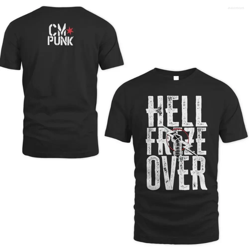 Men's T Shirts 2025 Summer 3D Printed Short Sleeve Wrestler Cm Punk Round Neck T-shirt Street Sports Casual Oversized Tops