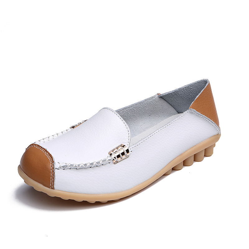 Bean Women S New Spring Summer Leather Surface Waterproof And Anti Slip Cow Tendon Soft Sole Casual Versatile Mom Shoes Ddmysaturn