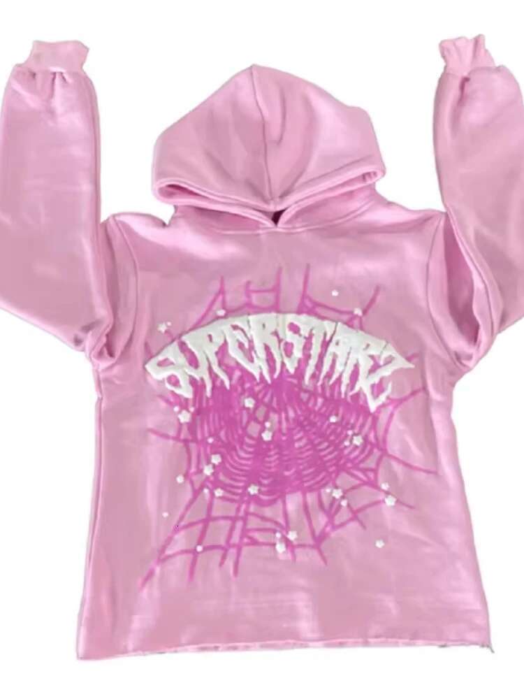 BIG PROMOTION Y2K European and American Autumn/spring Men's Hip Hop Street Spider Web Letter Printed Loose Hooded Sweater fashion clothing women