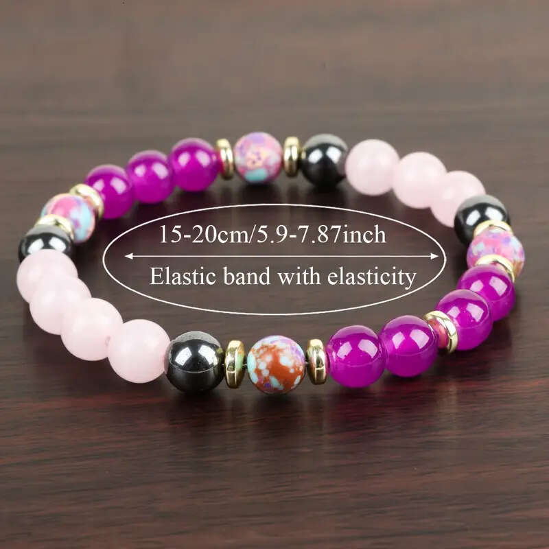 Temu natural powder crystal chalcopyrite emperor stone golden accessories amethyst bead bracelet