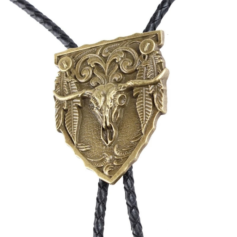 Halloween Punk Bolo Tie for Men Carnivals Necktie Carved Skull Buckle Decors Bolo Tie Year Gift for Men 250430