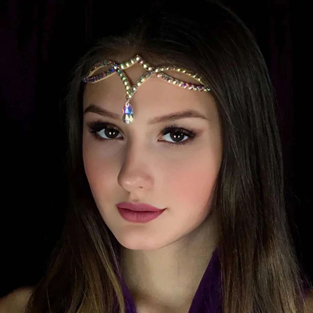 Stonefans AB Pendant Headpiece Wedding Dragqueen Christmas Jewelry Dance Ballroom Costume Headwear Decoration Girl Newe Fashion