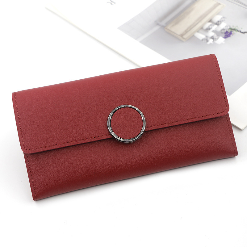 Designer Wallet New Women S Long Korean Edition Minimalist Handheld PU Fold Buckle Zero Wallet Multi Card Bag Luxury Wallet Key Pouch