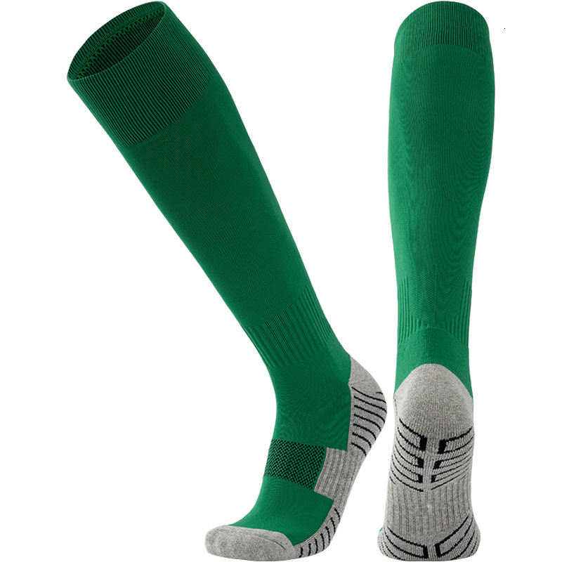 Football men, over the knee professional training, long for adults, anti slip towels, thick bottom, sports socks