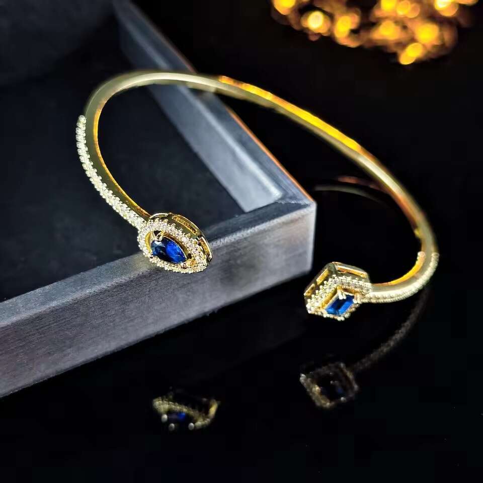Hot selling luxury high-end opening adjustable bracelet designer jewelry shine moissanite chain gold bracelet designer bracelet for women charm bracel