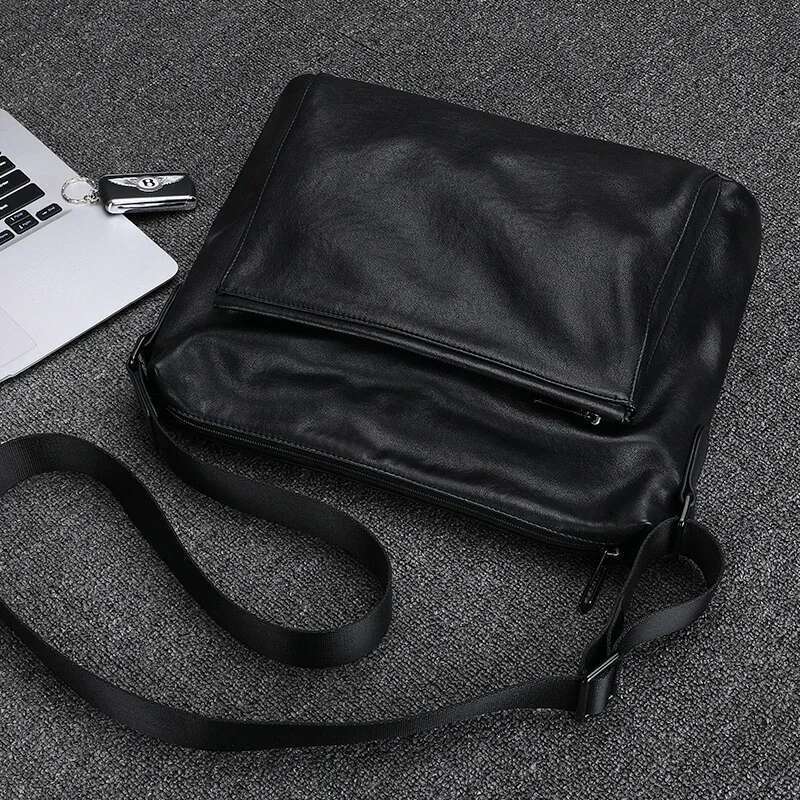 BJIAX Leather Backpack Crossbody Large Capacity Shoulder Commuter Diagonal Casual Messenger Cowhide Bag