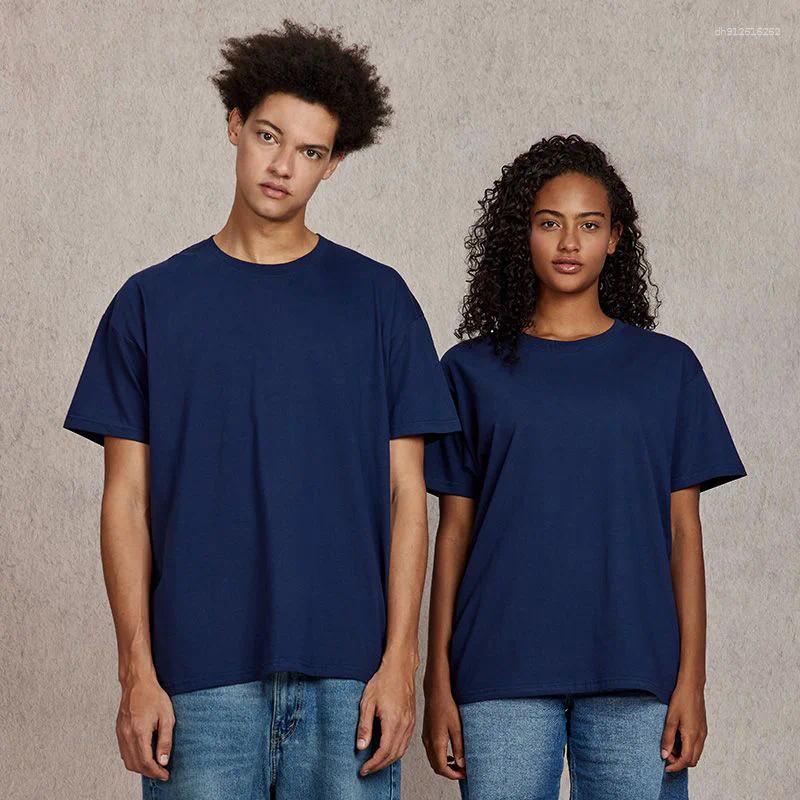 Men's T Shirts Cotton Shirt Men Short Sleeve Tee Brand Solid Tops Casual Plain Tshirt Women Quality Unisex Clothing 7oz 200gsm