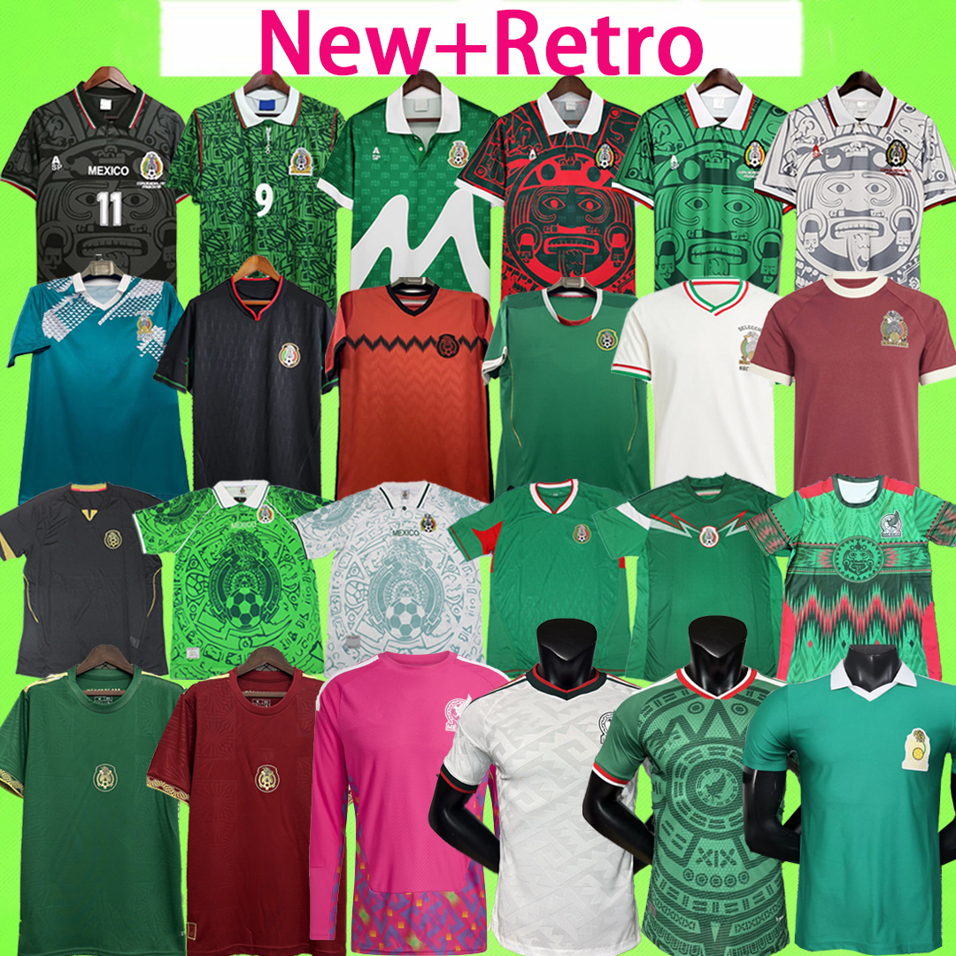 New + Retro MeXIco 2026 Soccer Jersey player version CHICHARITO G.DOS SANTOS RAUL Women 1985 1994 1998 1999 2004 2010 2012 2014 long sleeve vest football shirt kids kit