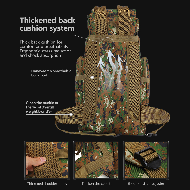 hiking backpack large capacity multifunctional set of 2 backpack chest bag suitable for outdoor sports travel camping tactical backpack for outdoor 30