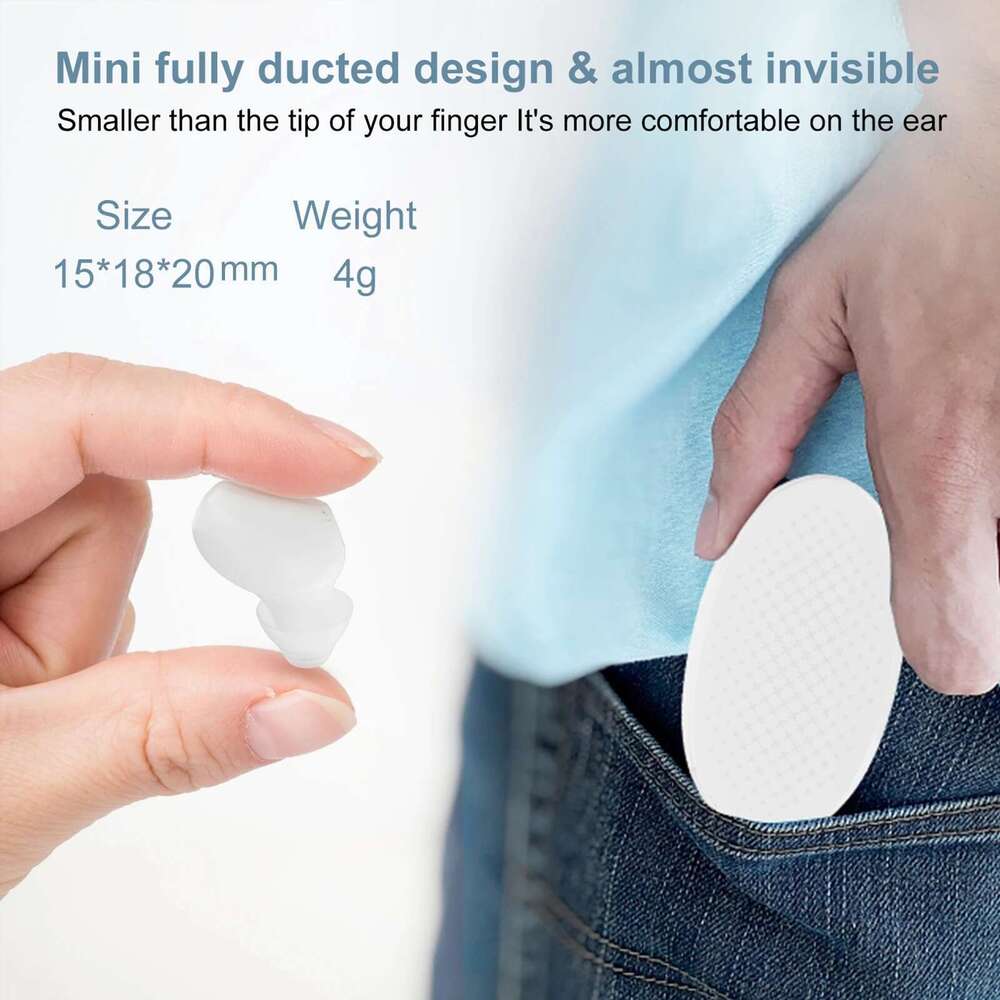 Digital Noise Cancelling In-Ear Aid Rechargeable Batteries with Charging Case Sound Amplifier for Ears Hearing Loss