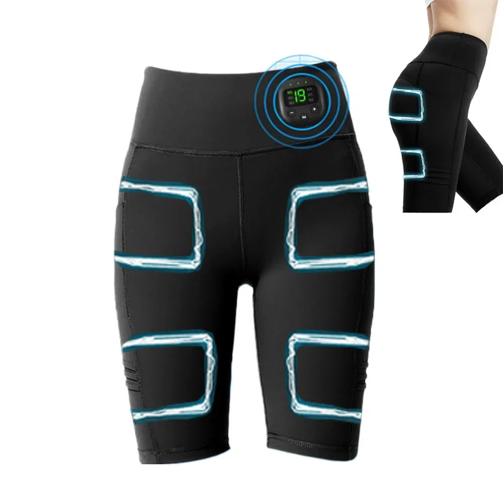 EMS Muscle Stimulation Massage Pants Leg Shaping Shorts Intelligent Slimming And Leg Slimming Yoga Pants USB Charging 250424