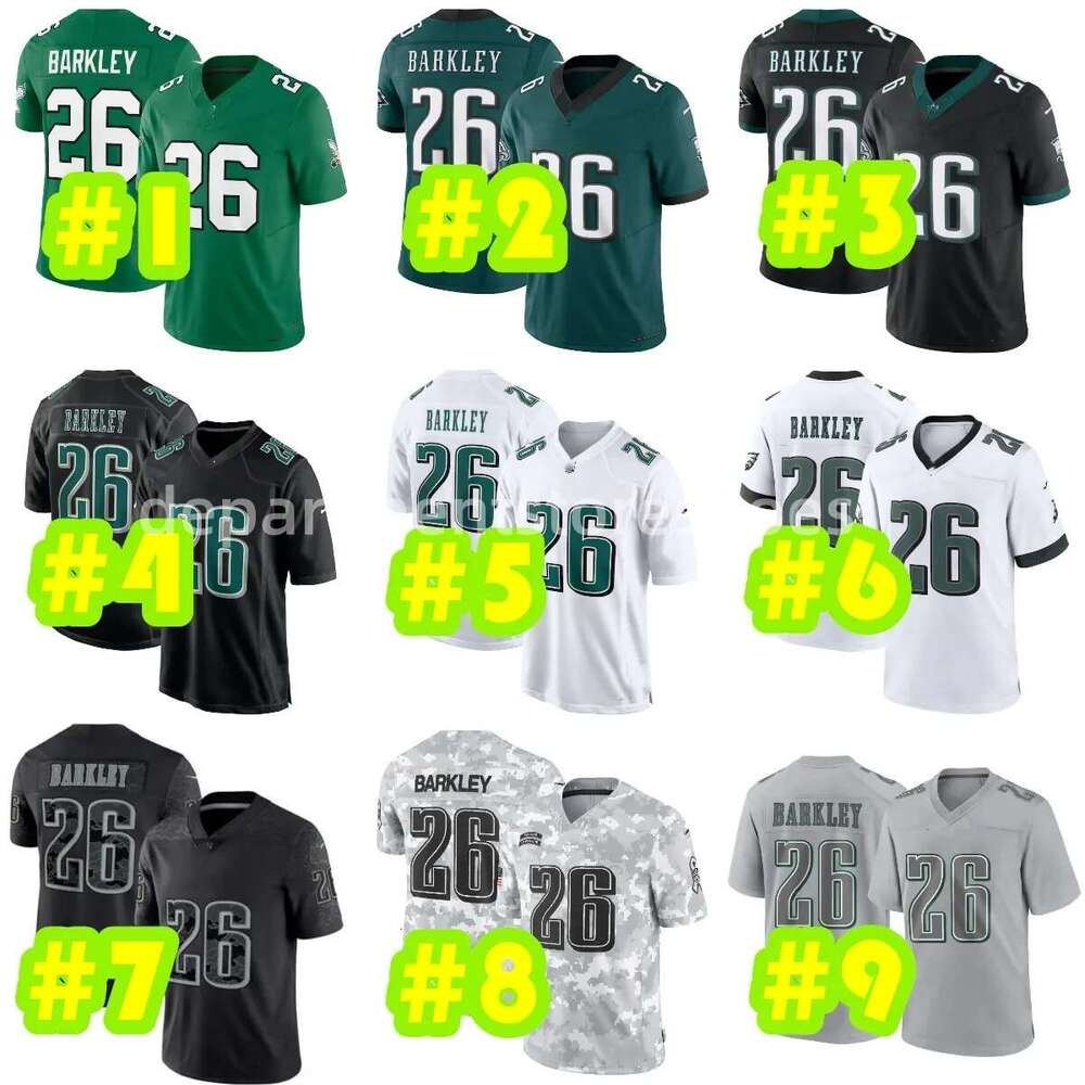 16NFCteams Saquon Barkley Cooper DeJean Football Jersey Jalen Hurts CeeDee Lamb Dak Prescott Malik Nabers Jaxson Dart Abdul Carter Jayden Daniels Mens embroidery