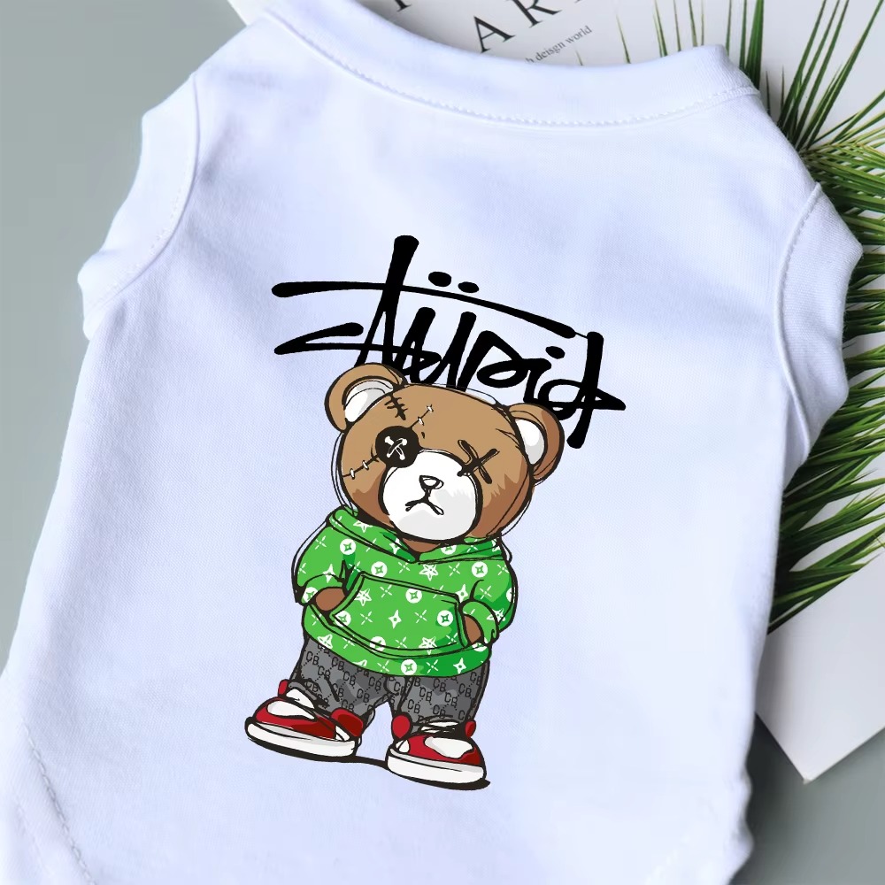 Dog Shirts Quick Dry Lightweight Soft Pet T-Shirt Imitating Trends Design Breathable Sleeveless Vest Summer Stretchy Dog Tee for Small Medium Dog XXL 