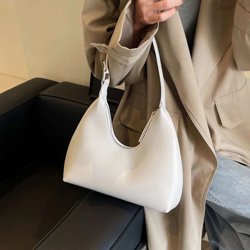 MOODS Fashion Underarm Shoulder Bags For Women PU Leather Pure Color Armpit Hobo Bag New Designer Purses And Handbag Bag
