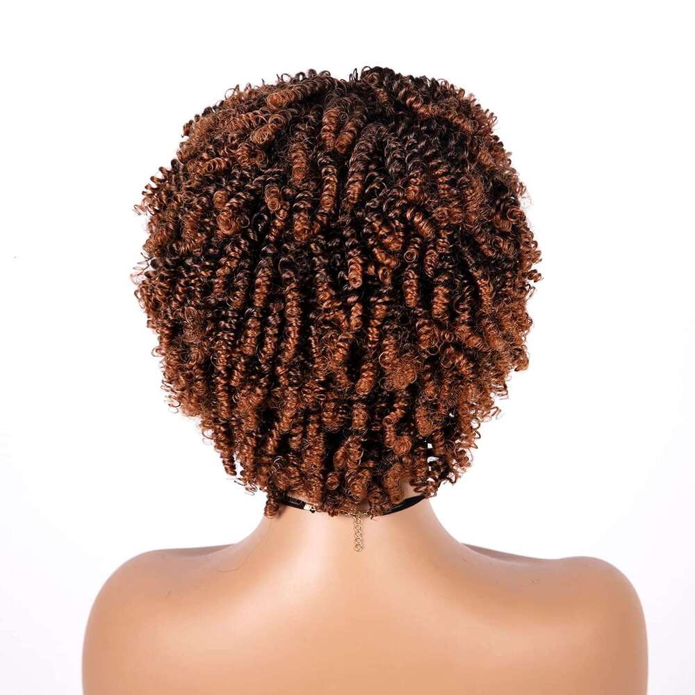 Unonet Black Women, Soft Breatable Synthetic Curly Wigs, Short Afro Wigs for Woman Cosplay Daily Party Use (1BT30)