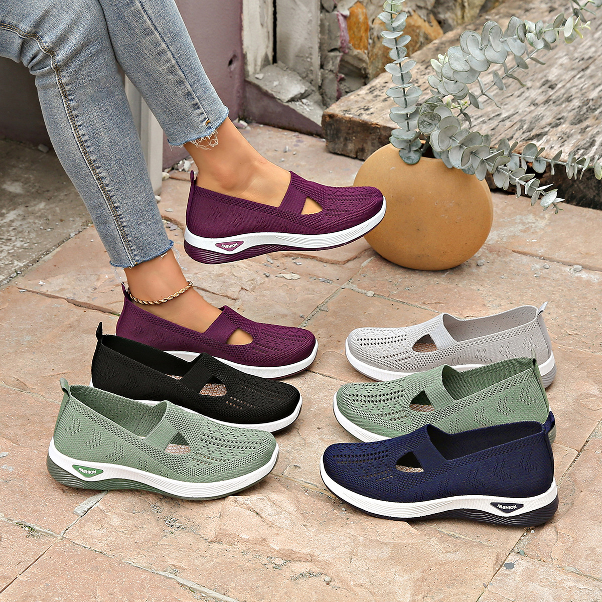Cloth Spring New Breathable Middle Aged And Elderly Mom Large Size Women S Shoes Stickers Ddmysaturn