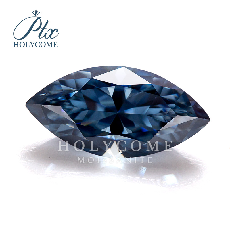 Hot Sale Original Vivid Blue Color Moissanite 0.1ct to 10ct Brilliant Cut VVS1 Clarity Various Shapes High Quality Loose Moissanite for Fashion Jewelr