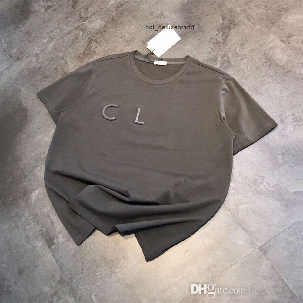 luxury womens designer t shirt high quality cotton women tops 3d letter round neck celineis top celinely short sleeves versatile loose tshirts tees KXT1