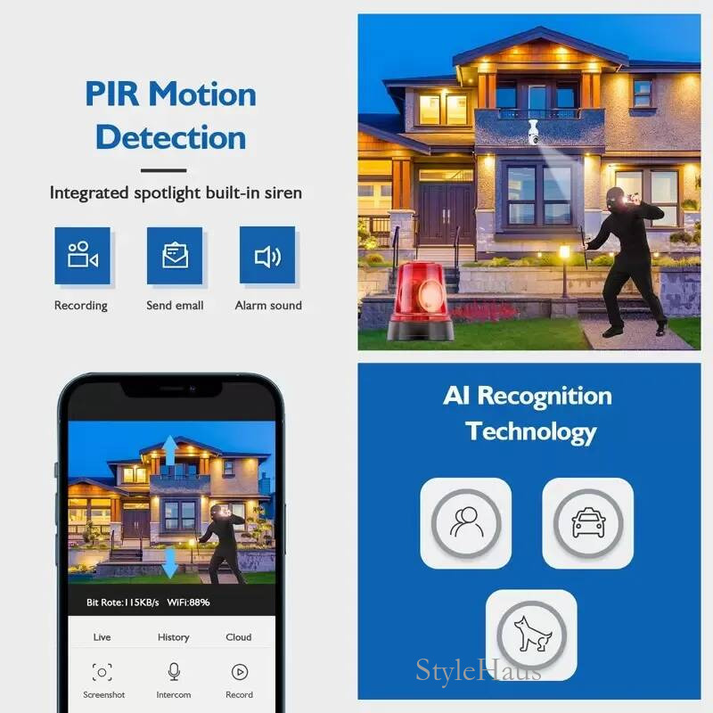 Wifi PTZ IP Cameras Remote HD 360 Viewing Security E27 Interface 1080P Wireless 360 Rotate Auto Tracking Panoramic Camera Light Bulb