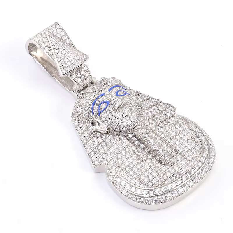 Custom Mummy Mask Pendant 925 Sterling Silver 10k14k18k Gold HipHop Moissanite Pendant Egyptian Pharaoh Iced Out Jewellery