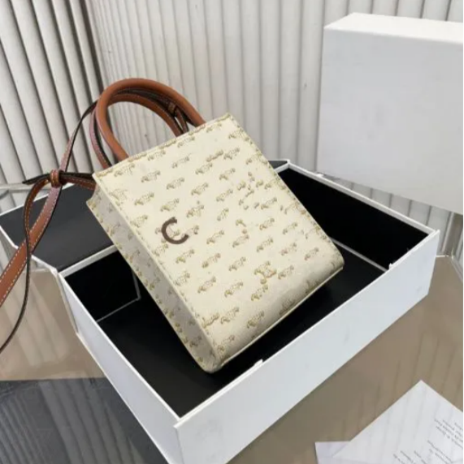 Mini vertical cabas Handbag designer bags Vintage Trend Item Canvas Tote Simple Fashion Crossbody ce Bag Vertical Handbag Printed High Appearance Level Detachable
