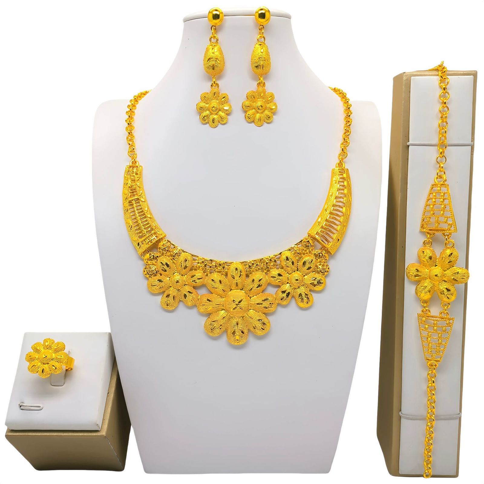 Turkish Coin Necklace Set 21K Plated Dubai Women Wedding Jewelry Sets Arab Gold Color Choker Chain Bridal Parts 240903