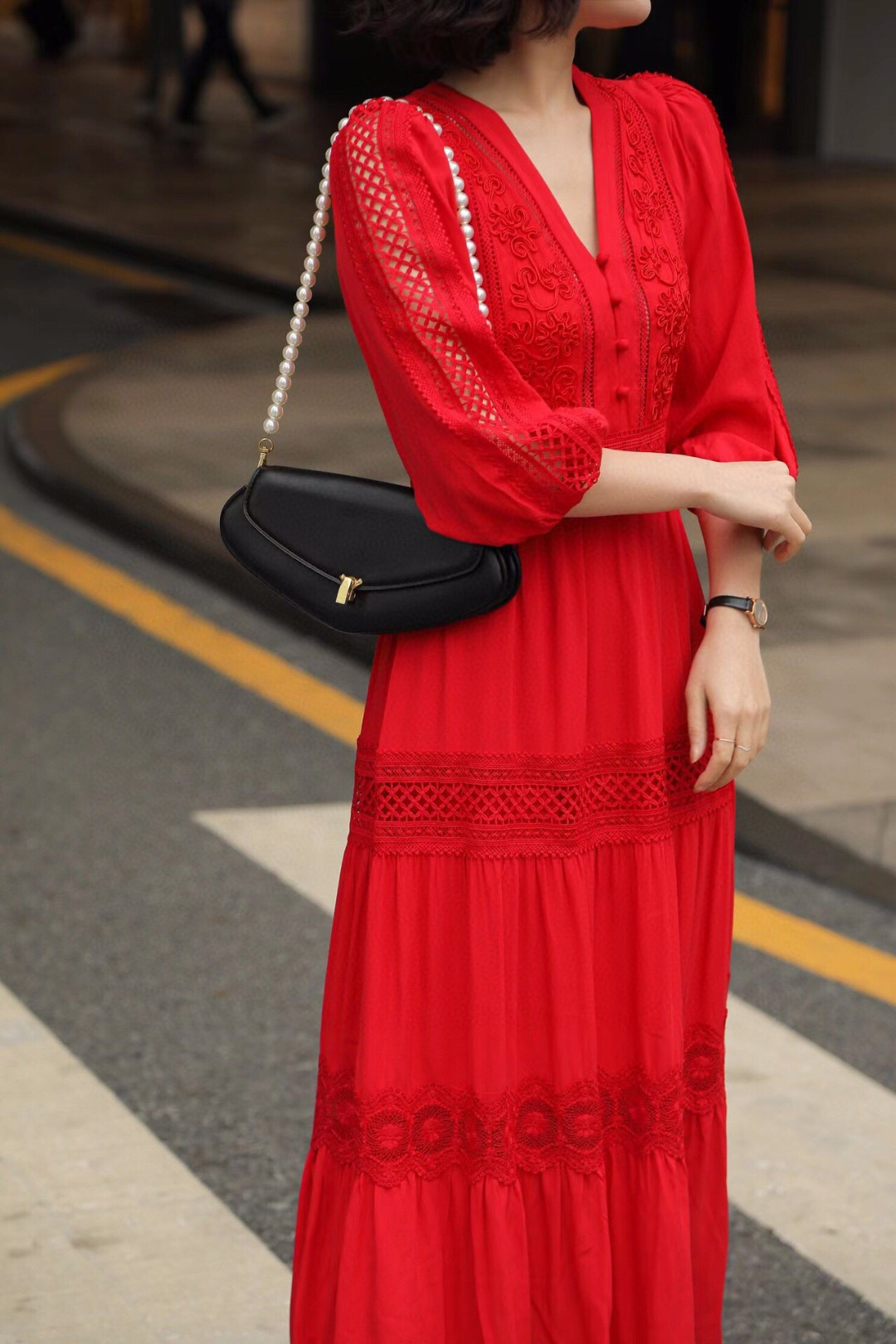 2025 Embroidered dress Fashion Week Show Customized Fashion Tailored clothing womens Fashion Paris.M336