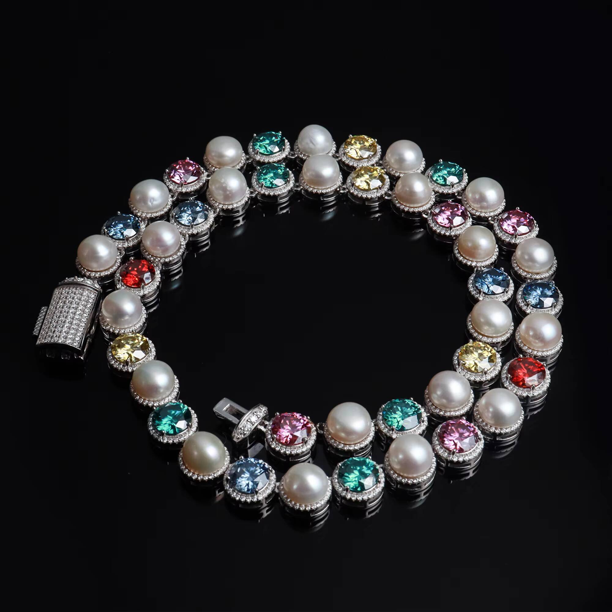 2024 Personalized Custom Masterpiece 925 Sterling Silver VVS Moissanite Diamond Assorted Element Unique Link Chain Necklace