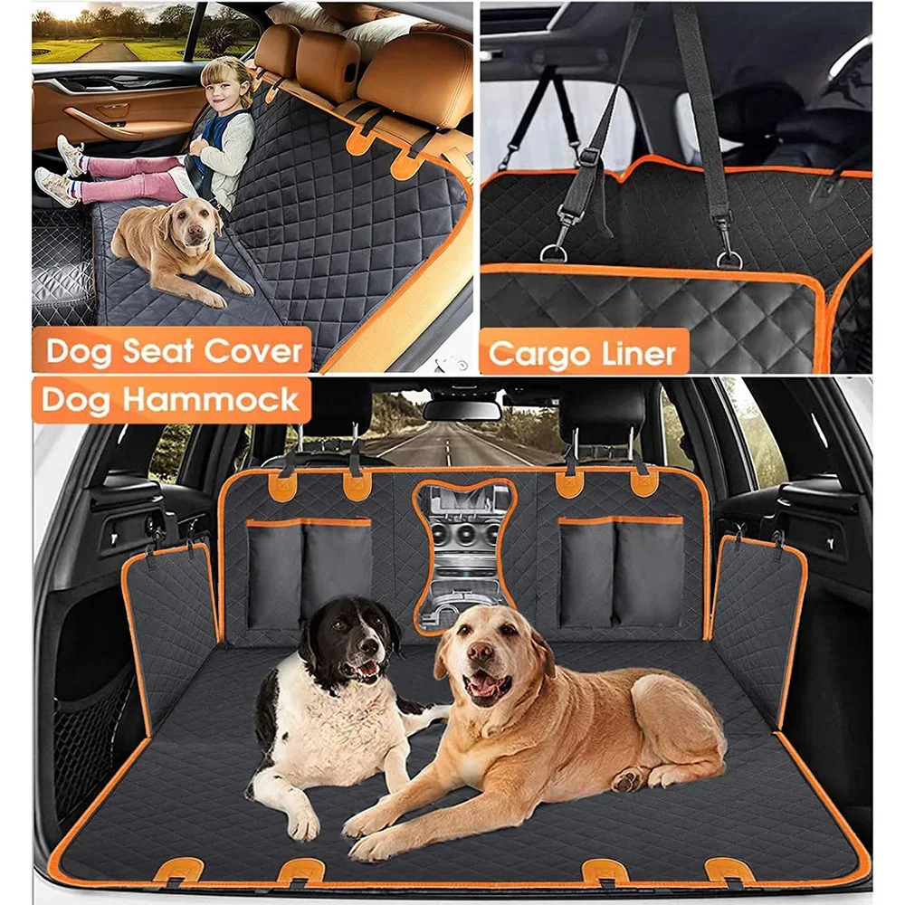 DC Pet Dog Car Seat Cover Waterproof Pet Travel Dog Strap Pendant Car Rear Seat Protection Pad Dog Safety Strap 250427