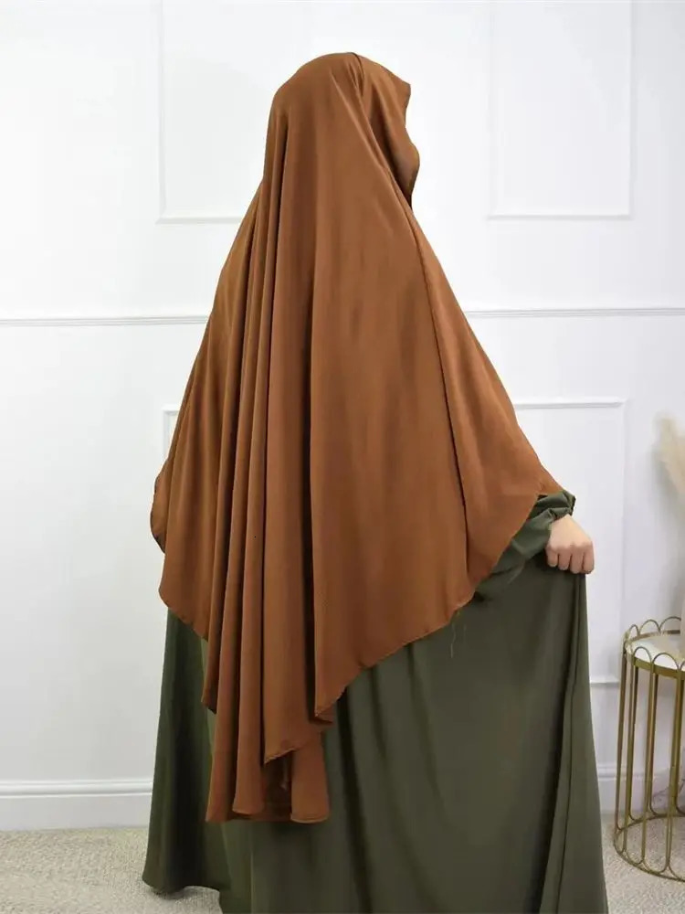 Ramadan Solid Khimar Abaya Dubai Niqab Turkey Arabic Muslim Hijab Islam Prayer Clothes For Women Djellaba Turban Musulmans Femme 250420