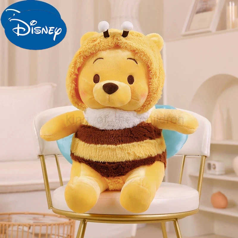 Disney 50cm Genuine Disney Bee Winnie The Pooh Plush Toys Pillow Kawaii Anime Bear Stuffed Doll Toys For Childrens Birthday Xmas Gifts W250430
