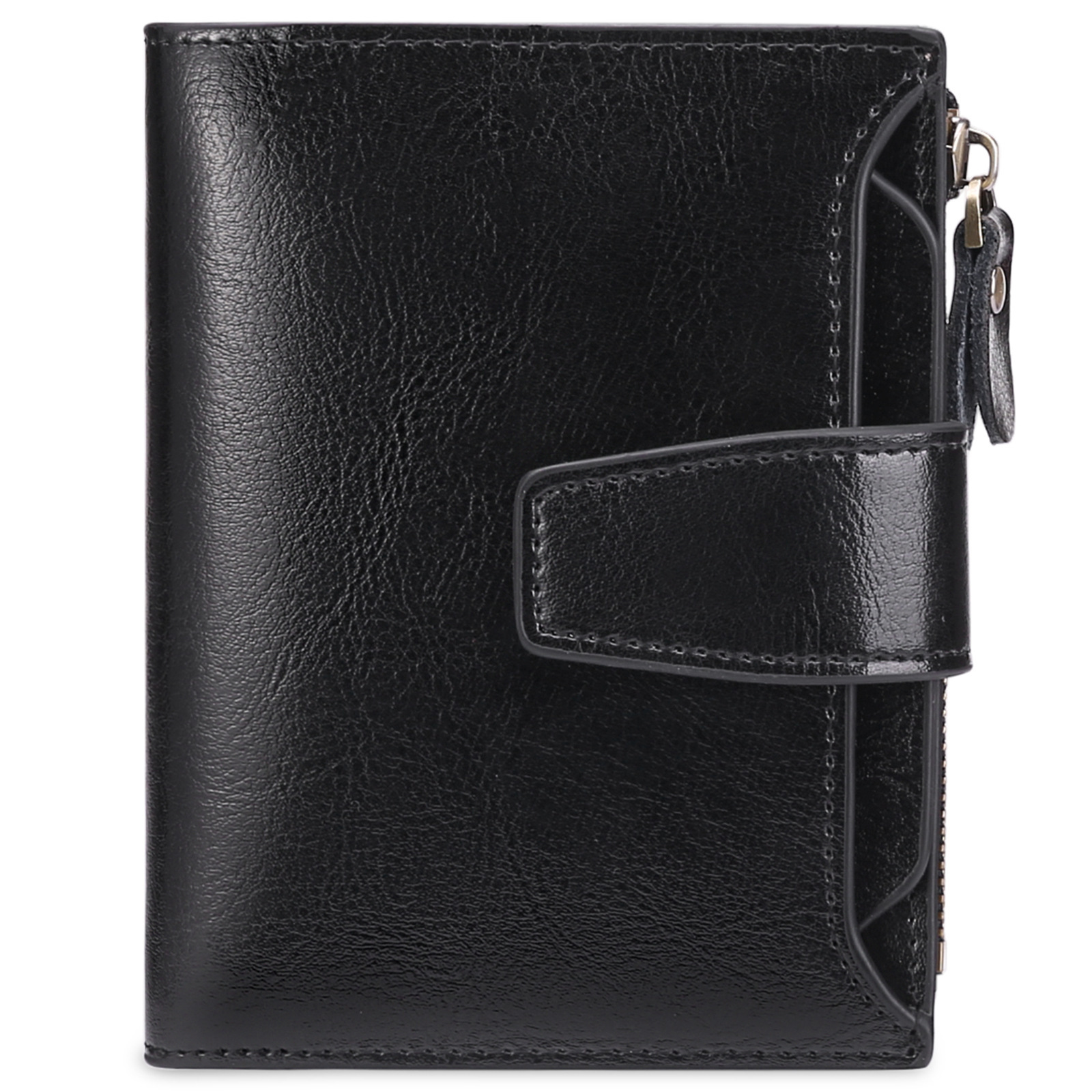 Designer Wallet Oil Wax Genuine Leather Short Multi Functional Zipper Women S Wallet Large Capacity Card Clip Zero Wallet Luxury Wallet Key Pouch